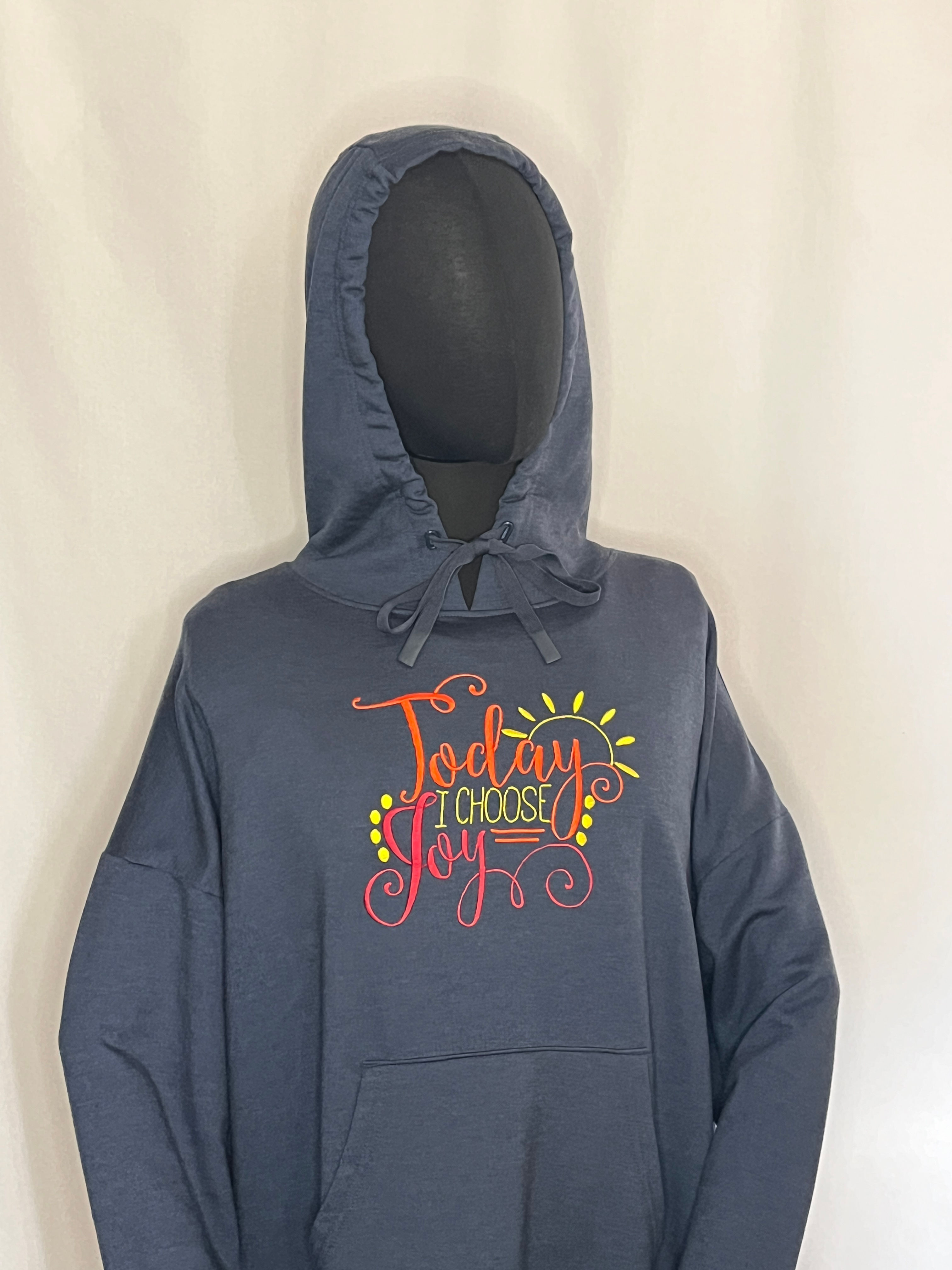 Today I Choose Joy - SZ: XL, Blue Hoodie DS Sweatshirt