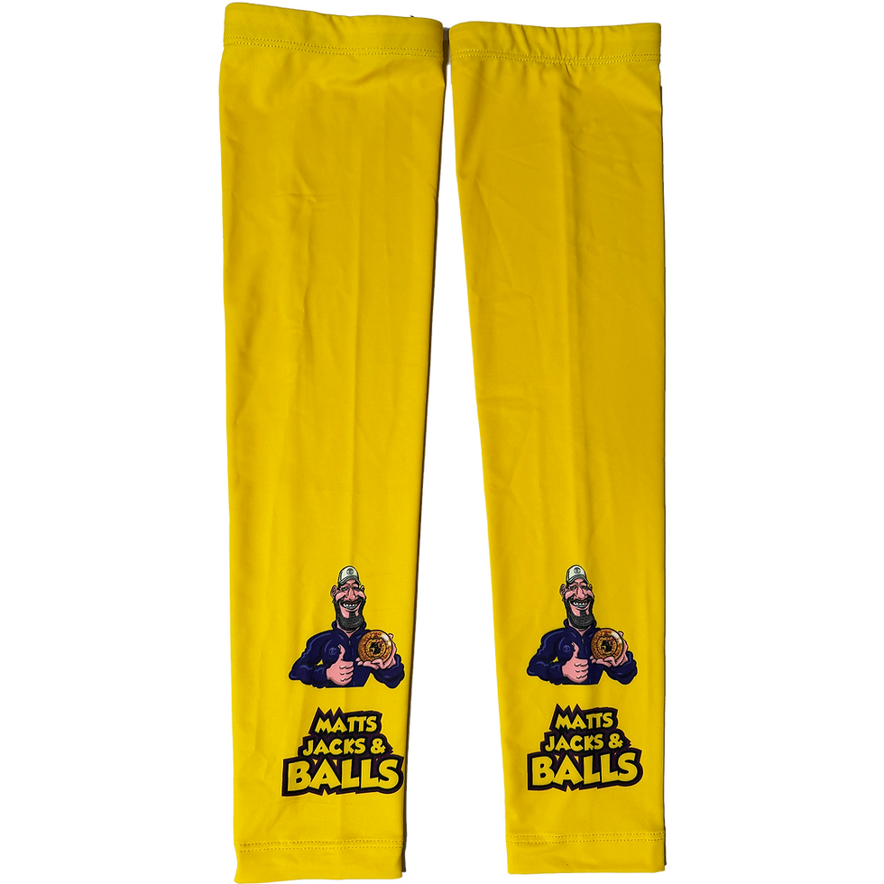 Matts Jacks and Balls Arm Sleeves Yellow