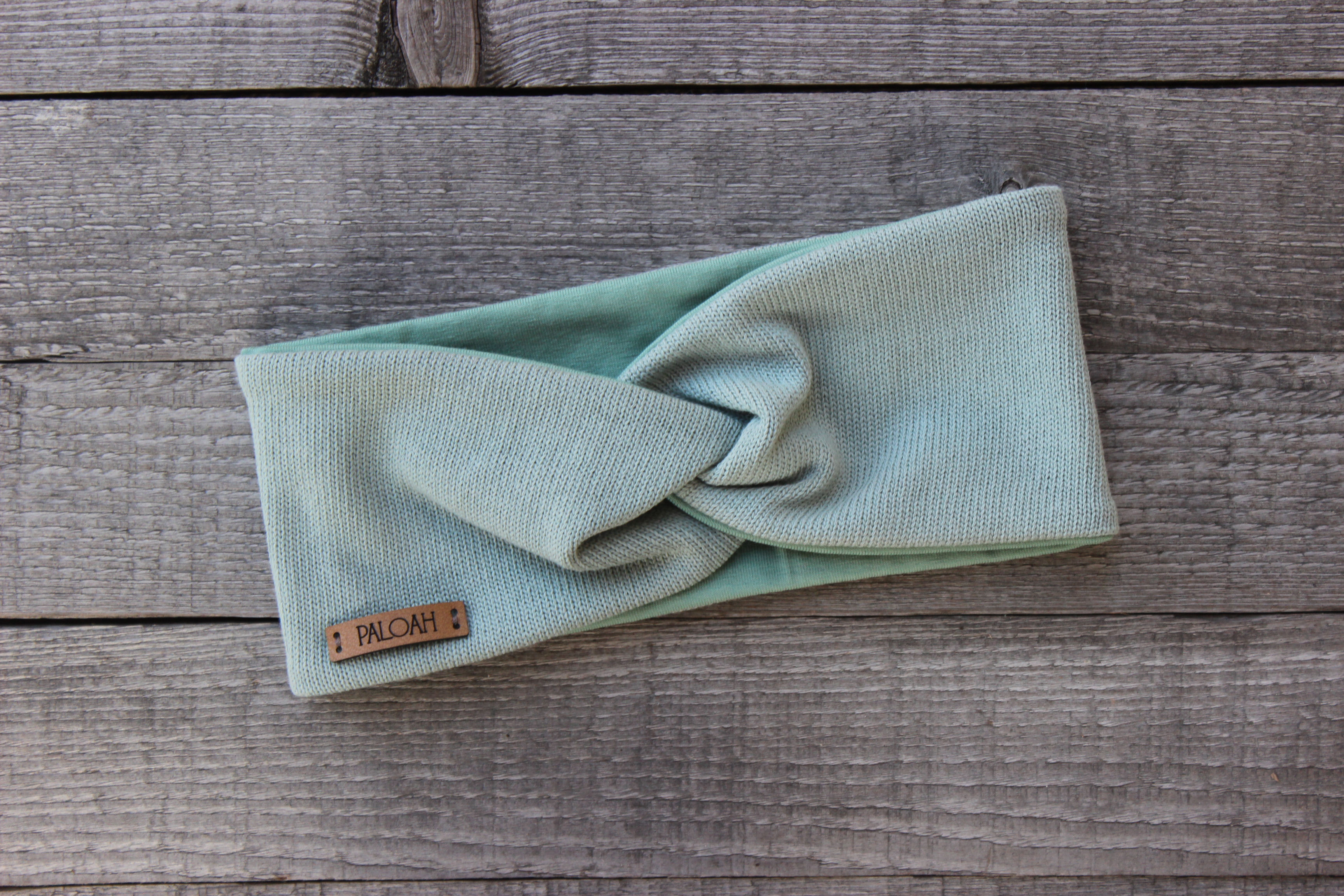 Knotenstirnband helles mint/mint