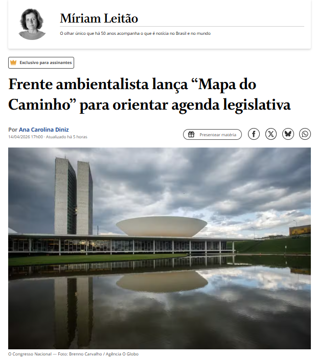 Mapa do Caminho coloca a pauta ambiental no cetntro da agenda para as eleições