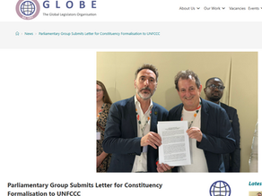 Grupo parlamentar quer formalização junto à UNFCCC