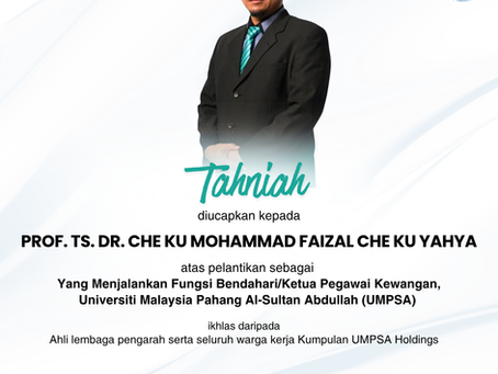 Tahniah atas Pelantikan!