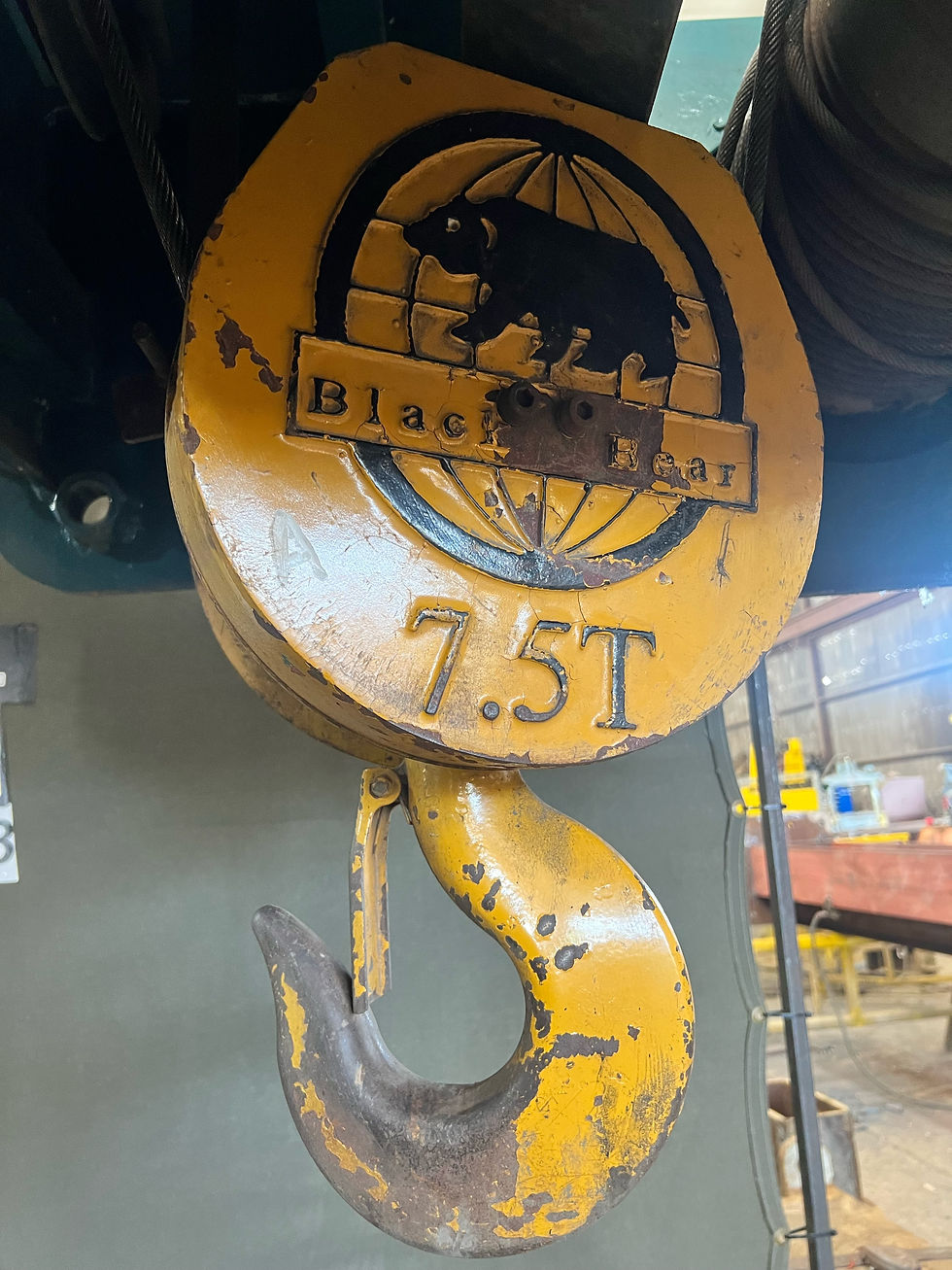 Thumbnail: Black Bear 7.5 Ton Wire Rope Hoist w/ Motorized Trolley, 20 Lift, 230/460V