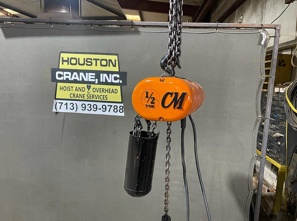 CM 1/2 Ton Electric Chain Hoist, Model: B , Lift 10ft , 230/460-3-60V