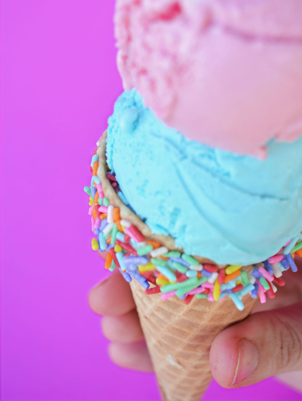 pink blue and yellow ice cream cone_edited