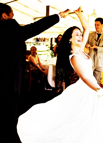 Bride and Groom Dancing
