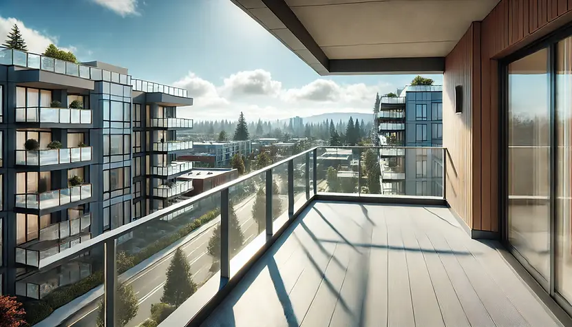 DALL·E 2024-08-22 17.28.11 - A modern vinyl balcony on a condominium building in Victoria,