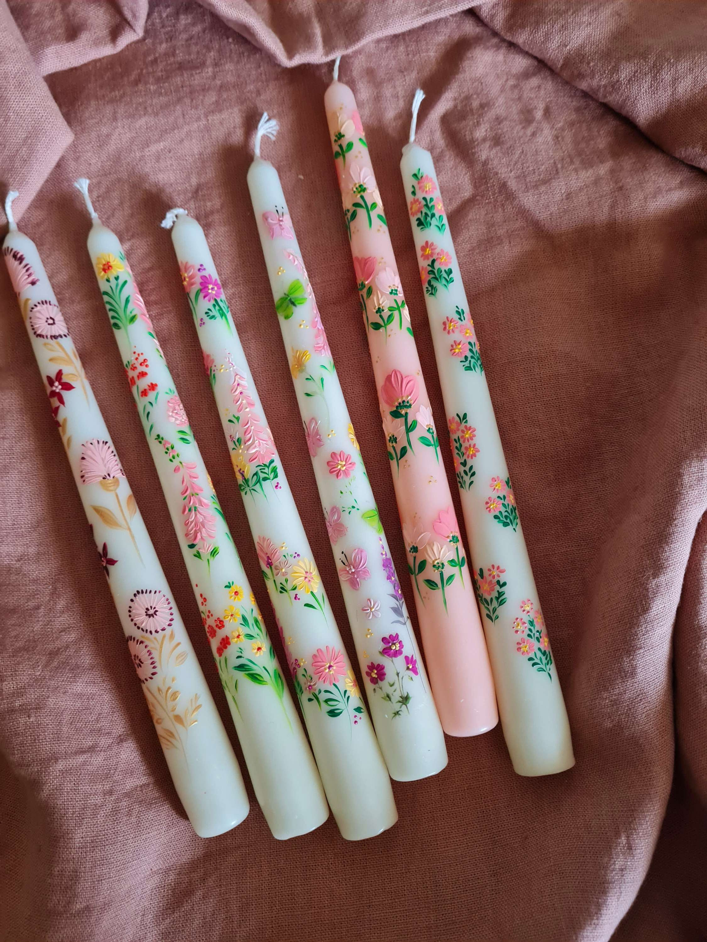 Bundle Hand Painted Candles