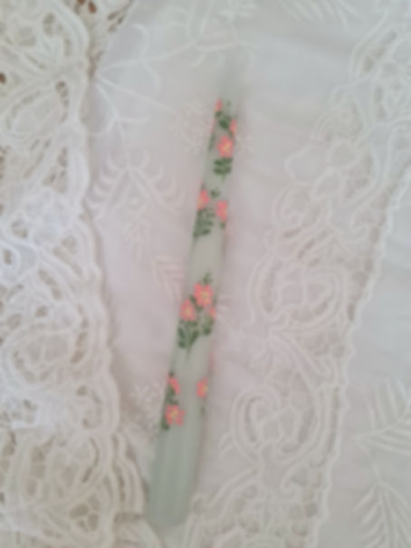 French Kiss! Hand Painted Candle