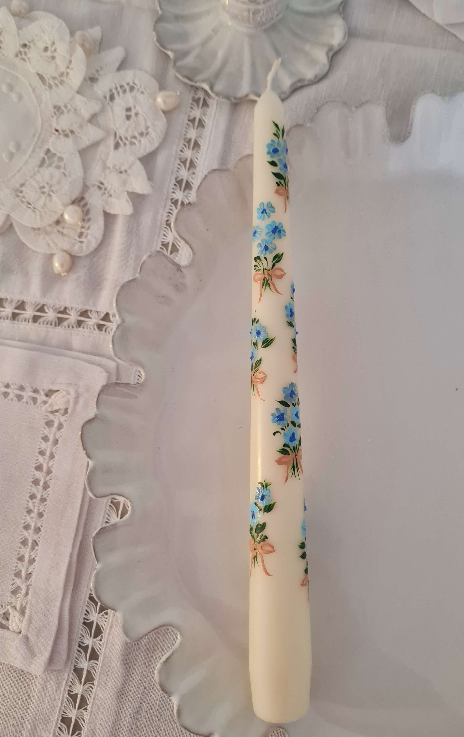 Bloom's Embrace! Hand Painted Candle