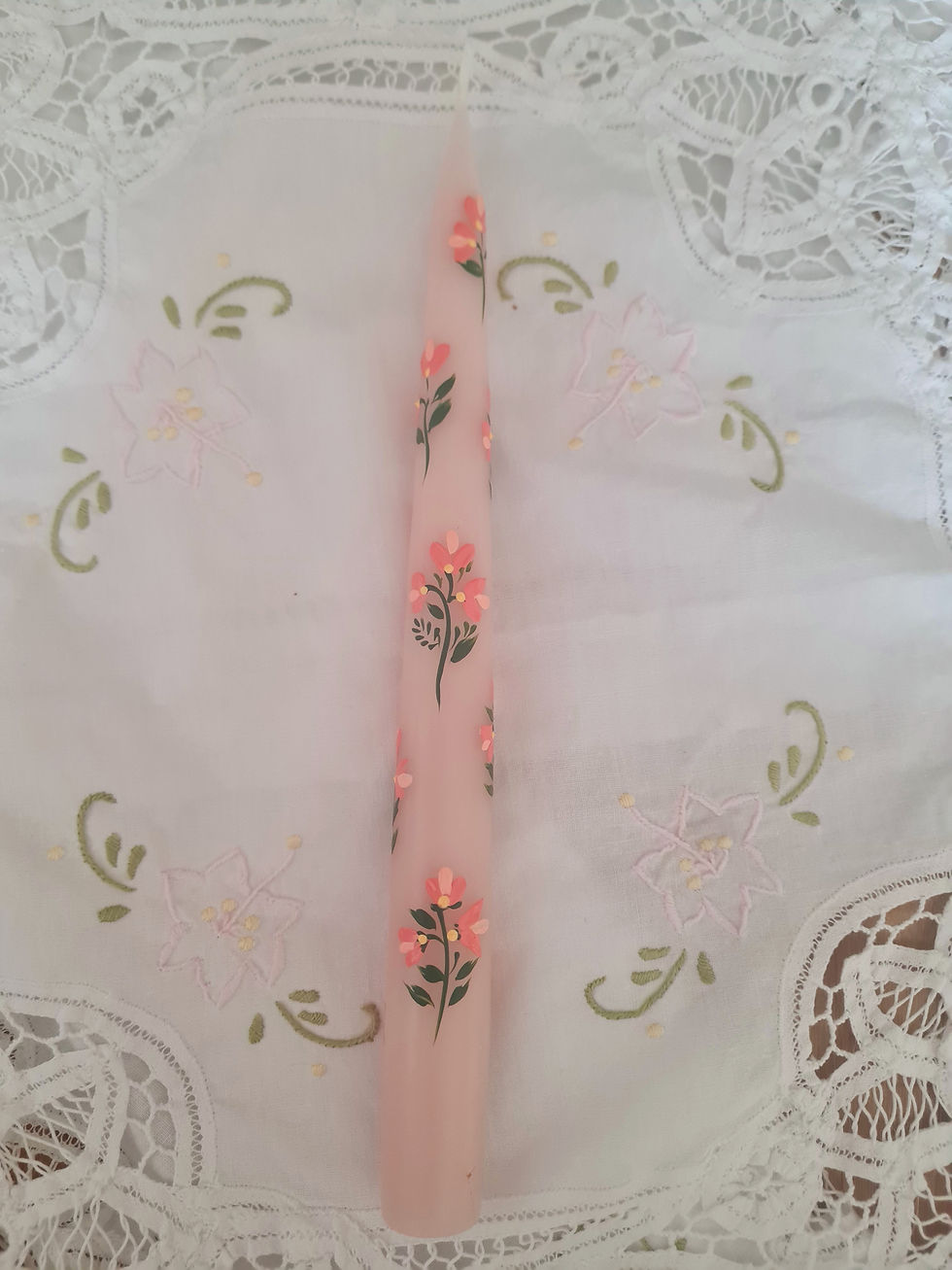 Thumbnail: Rose Dawn! Hand Painted Candle