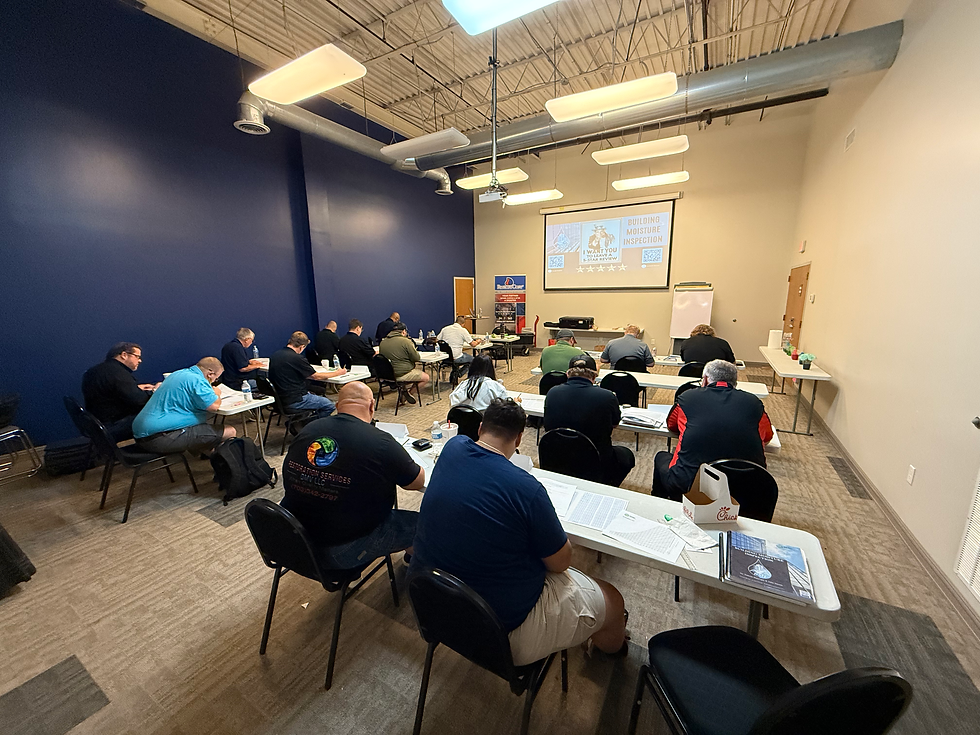 Building Moisture Inspection class room with students.