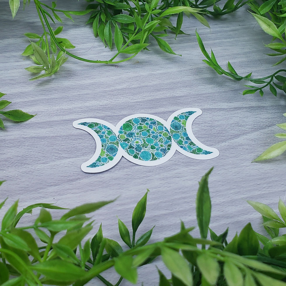 Thumbnail: Plant Triple Moon Vinyl Sticker