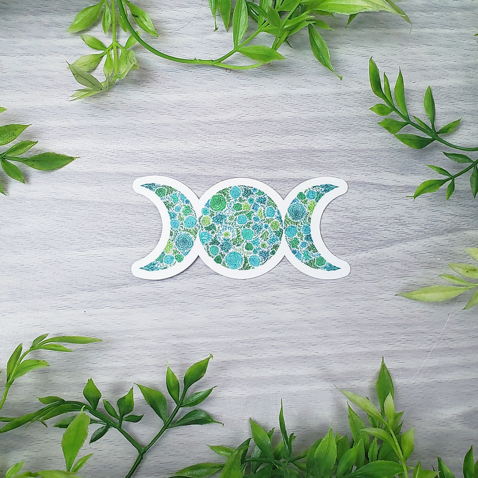 Thumbnail: Plant Triple Moon Vinyl Sticker