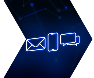 Contact us image showing email, telephone and chat icons