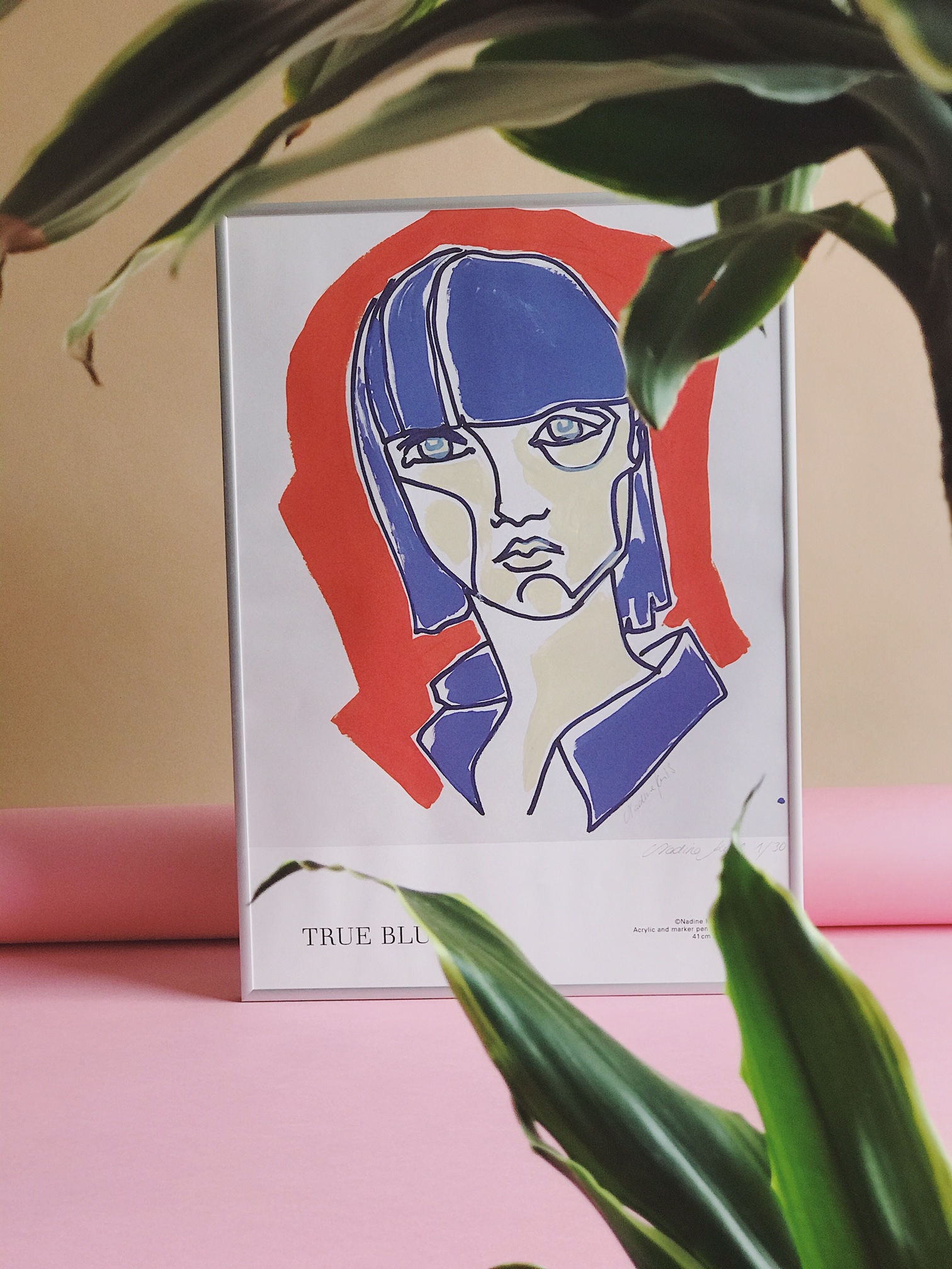 TRUE BLUE LIMITED UND SIGNIERTEN KUNSTDRUCK