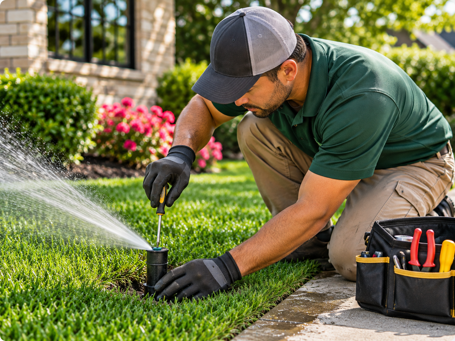 Sprinkler repair and irrigation system maintenance