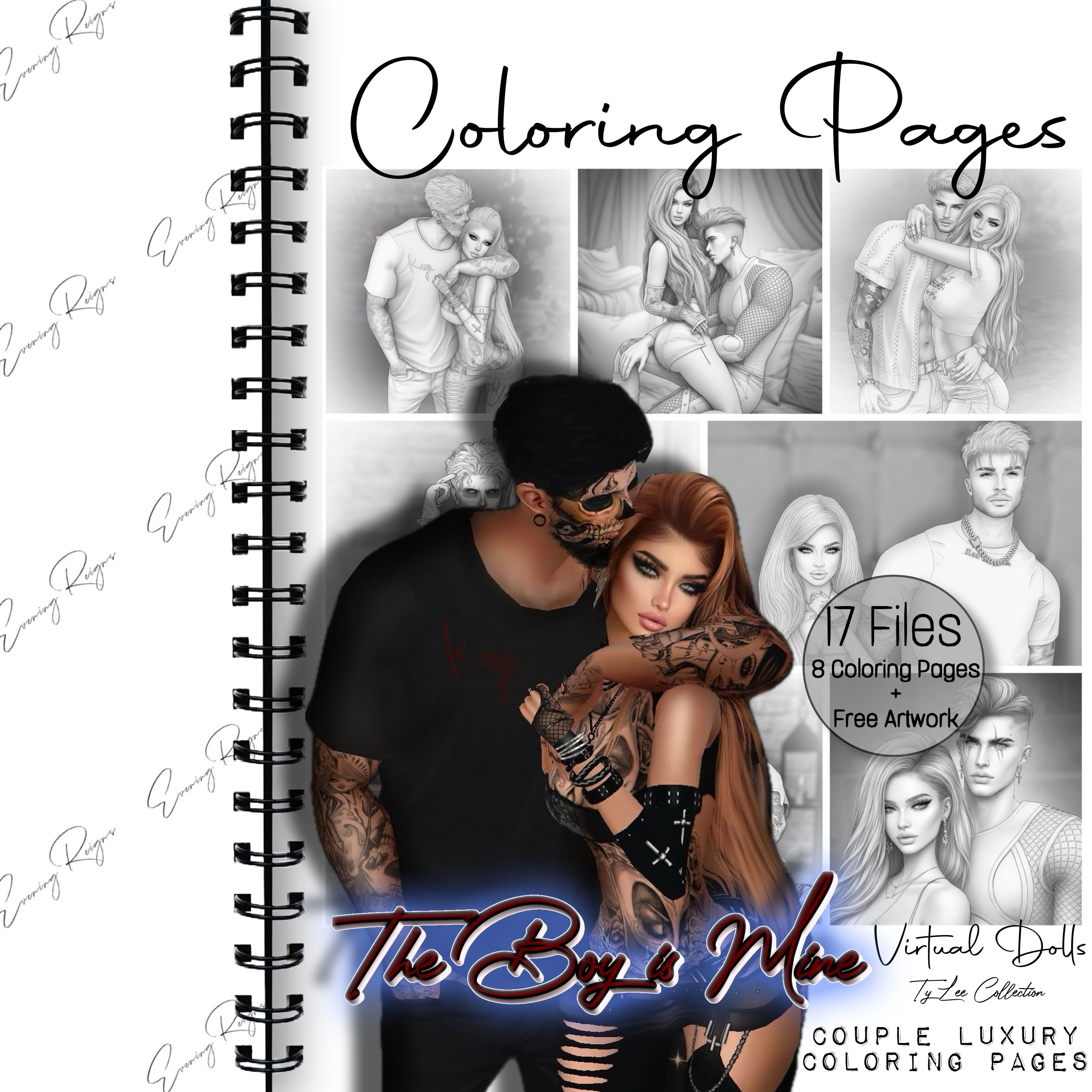 Romantic Couples Coloring Pages – Luxury Glam Coloring Virtual Dolls