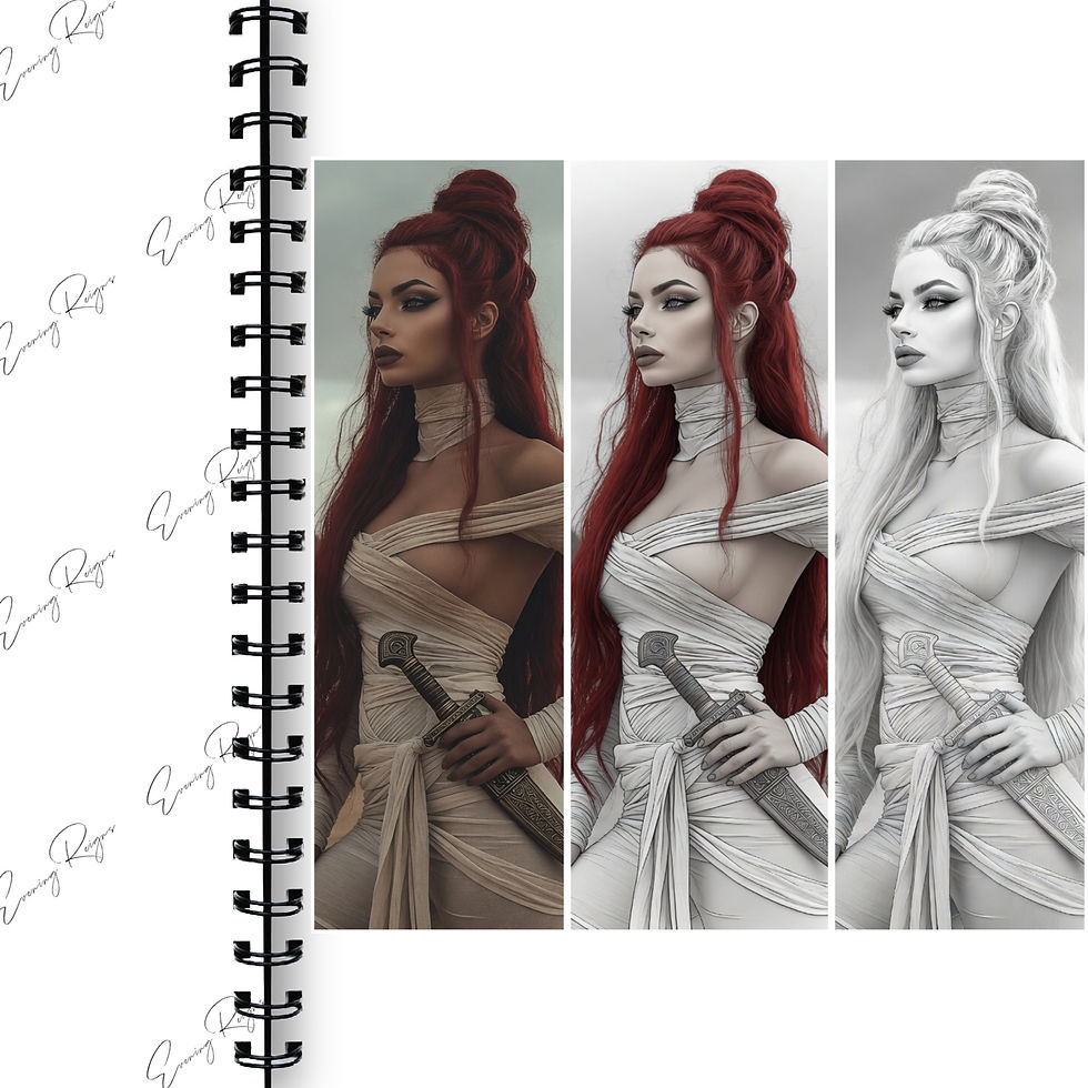 Thumbnail: Sandstorm Siren Coloring Pages – Mummy Desert Queen Vol 1 | 9 Files