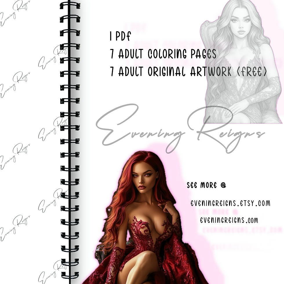Thumbnail: Throne Queen Coloring Pages | Gothic Scarlet Beauty Line Art