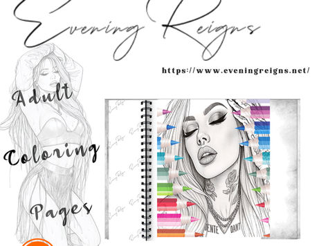 🎉 Huge 30-Day Sale on All Coloring Pages! 🎨 Get Original Art FREE! EveningReigns @ Etsy 🖌️