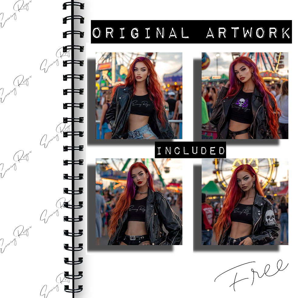 Thumbnail: Carnival Heat Coloring Pages | Leather & Liner Vol 7 | Edgy Glam Fashion Bundle