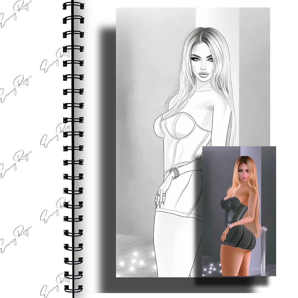 Thumbnail: Glam Baddie Coloring Pages Vol 2 | Virtual Dolls