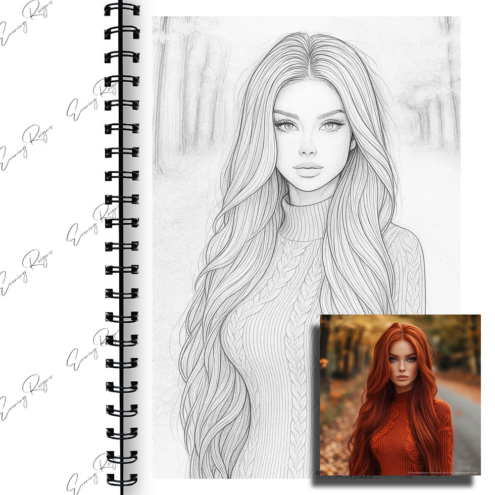 Thumbnail: Autumn Girls Coloring Pages Bundle – Cozy Fall Fashion