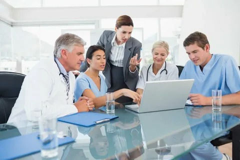 Medical Billing Services in Houston team at Xceed Billing Solutions verifying Blue Cross Blue Shield contact information.
