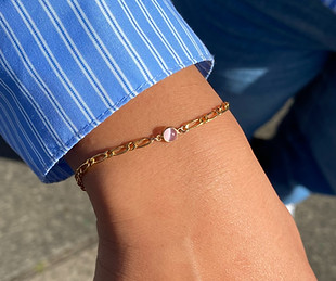 welded bracelet with charm in city centre Edinburgh