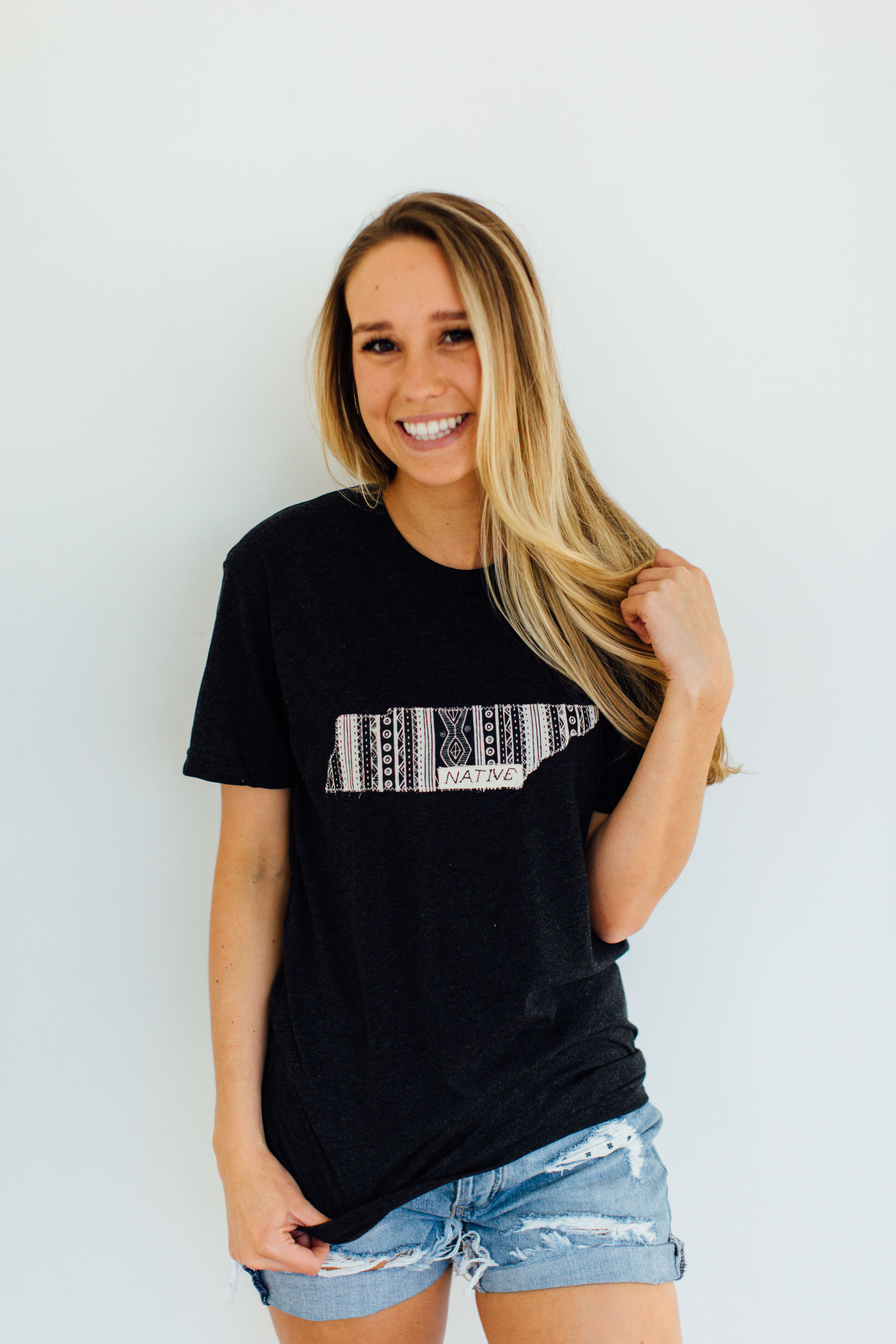 Charcoal Tribal Tennessee Native Tee