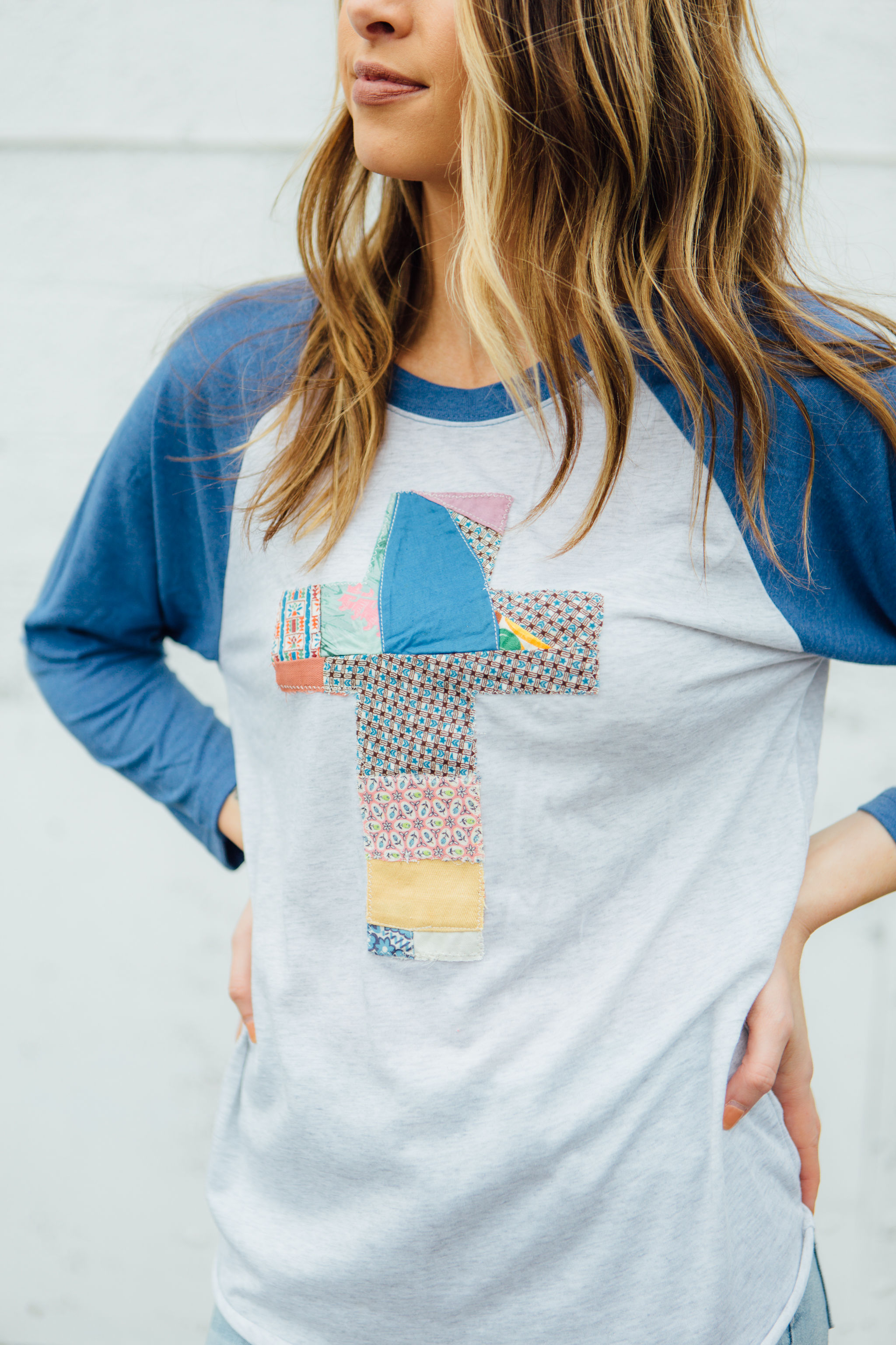 Patchwork Cross Raglan