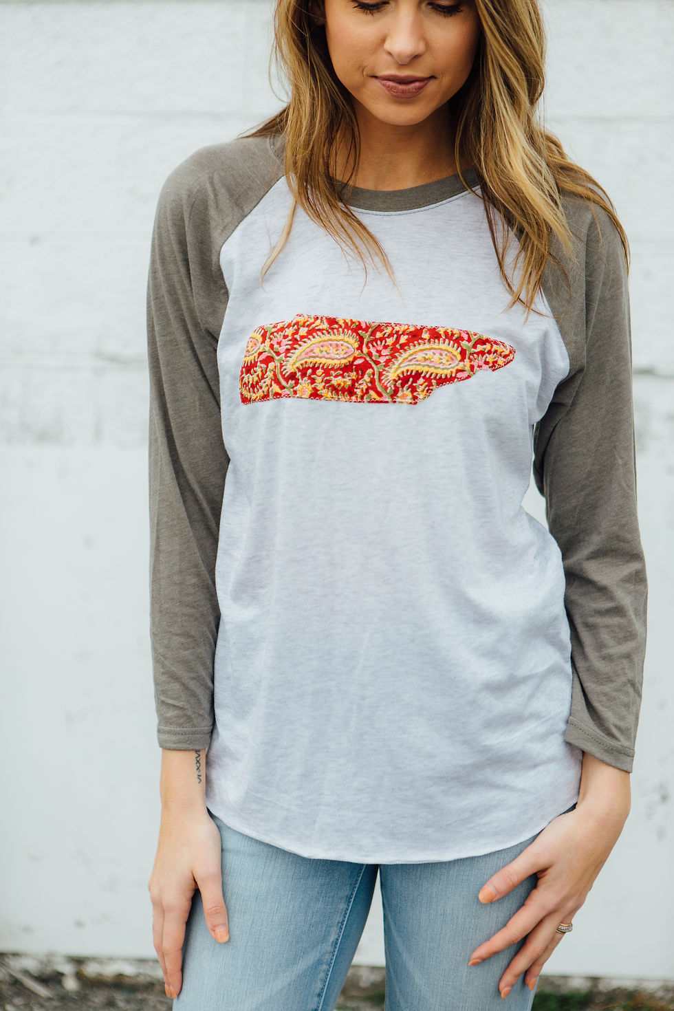 Thumbnail: Olive Paisley State Raglan