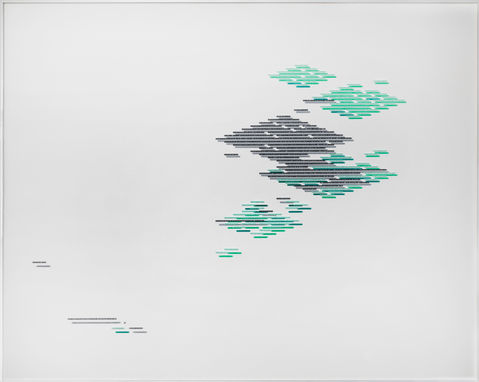 Obra de arte o cuadro minimalista, geométrico y abstracto creado por el artista visual chileno Matías Valenzuela.