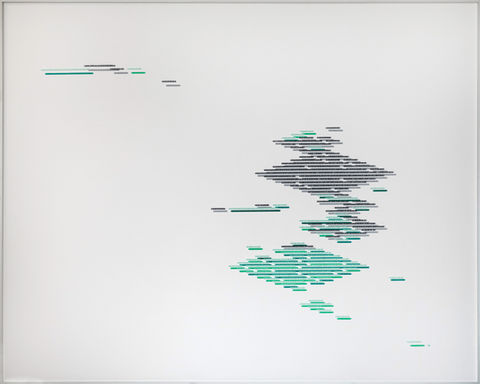 Obra de arte o cuadro minimalista, geométrico y abstracto creado por el artista visual chileno Matías Valenzuela.