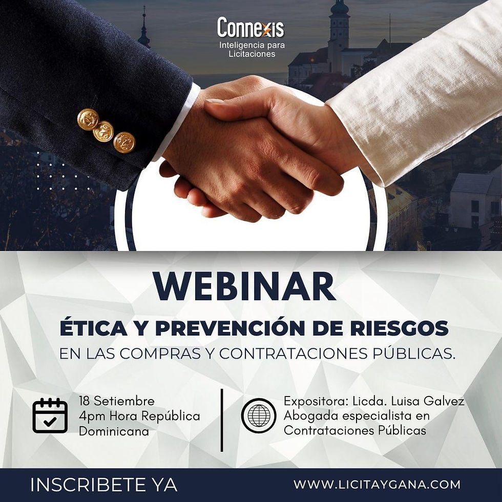 Webinar R.Dominicana:  Ética y prevención de riesgos en las compras y contrataciones públicas.