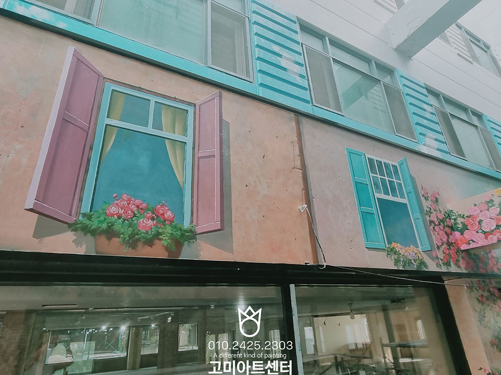 인친상가건물벽화_찜질방야외공간벽화_프로방스풍벽화_풍경화벽화 (13)
