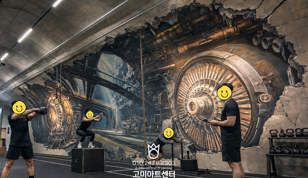 스포츠벽화_헬스장벽화_요가벽화_운동벽화_ 체육관벽화_입체벽화_벽화업체 (8)