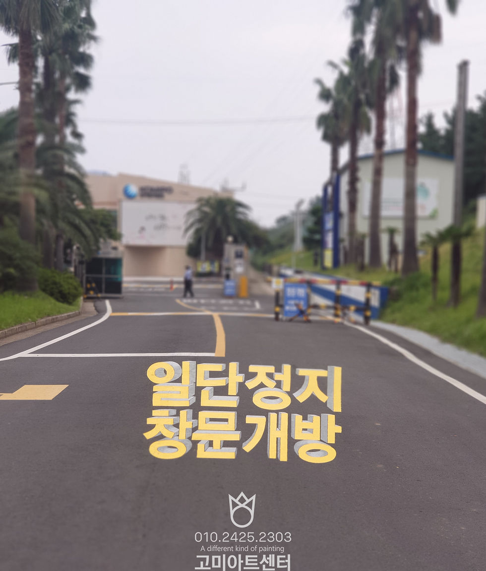 제주도도로전용문구_중부발전소도로전용문구_입체도로전용문구_3D도로전용문구_착시도로전용문자 (4)