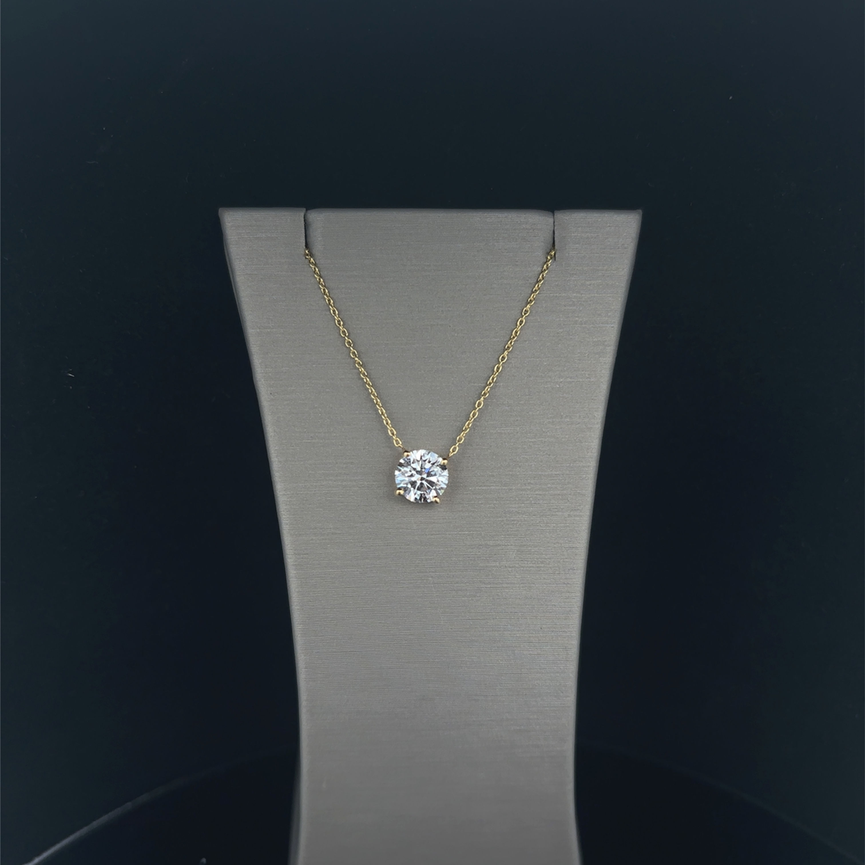 Lab-Grown 1.00ctw Diamond Solitaire Pendant