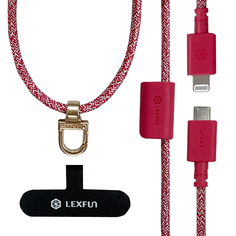 縮圖：LEXFUN Power Sling 可調式充電線手機背帶