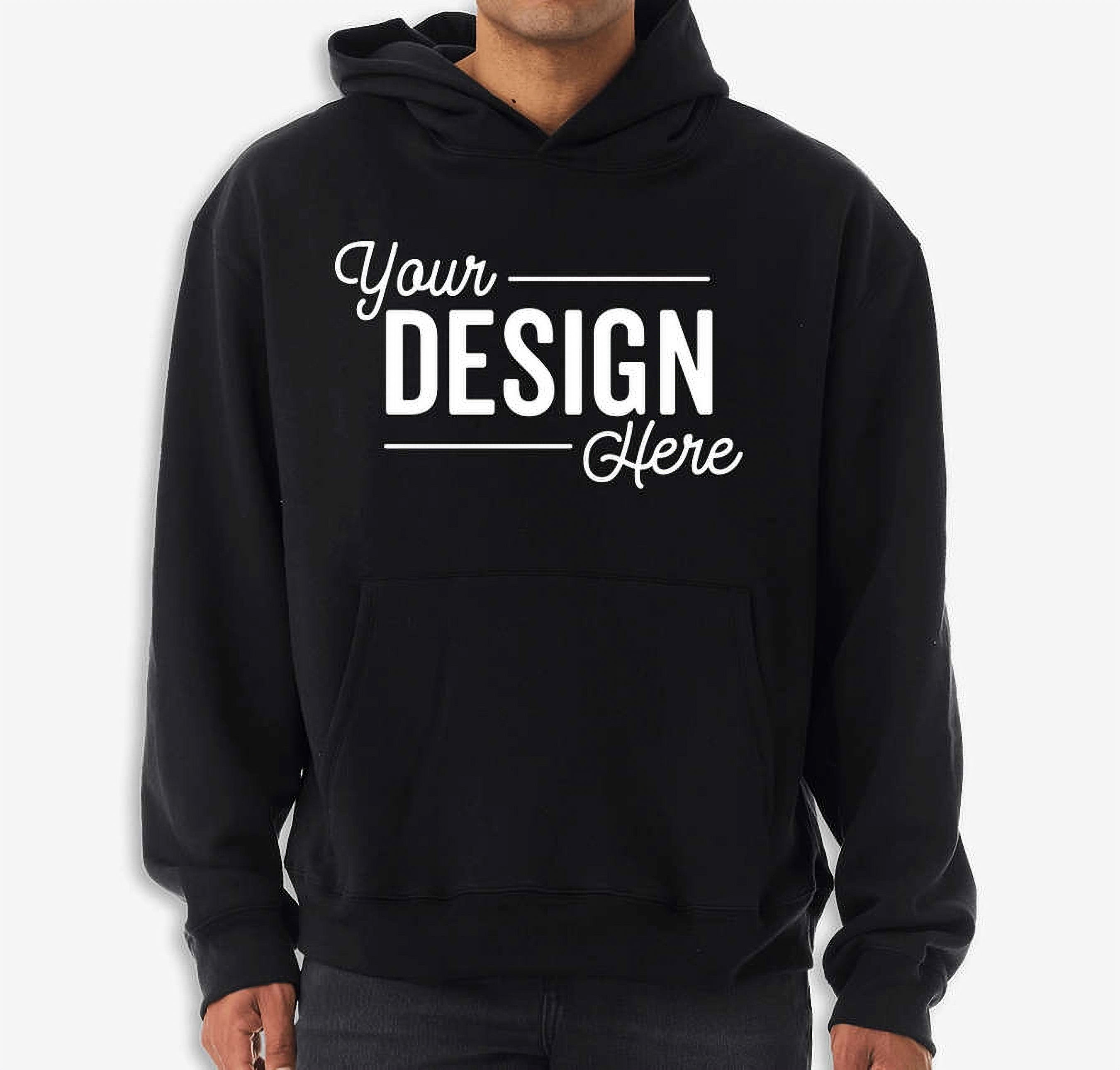 Custom sublimation design Black Adult Heavy Blen 8 oz., 50/50 Hooded