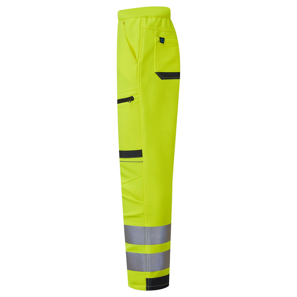 Thumbnail: System Hi-Vis Eco Stretch Softshell Yellow Trouser