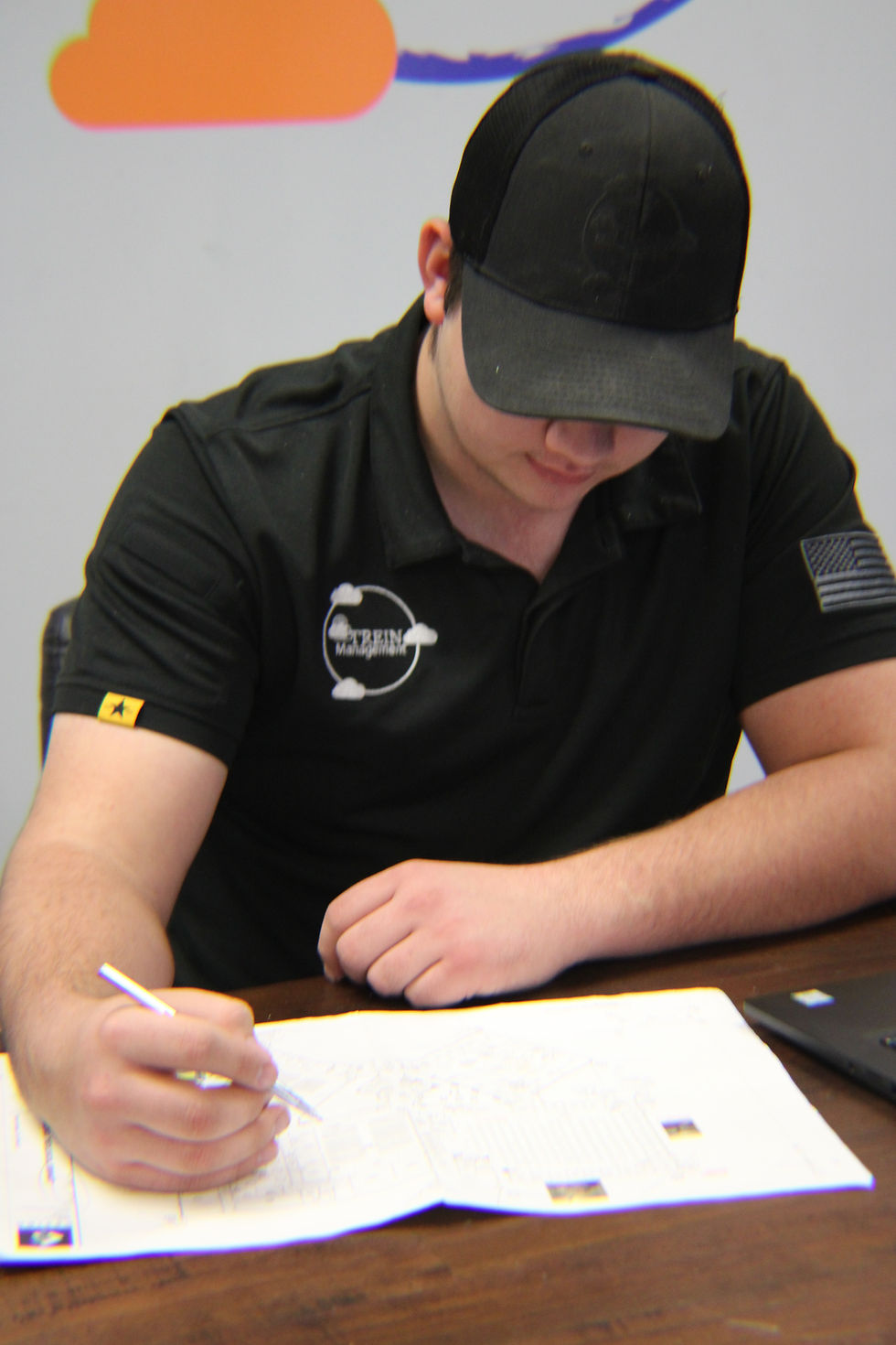 Technican doing project management