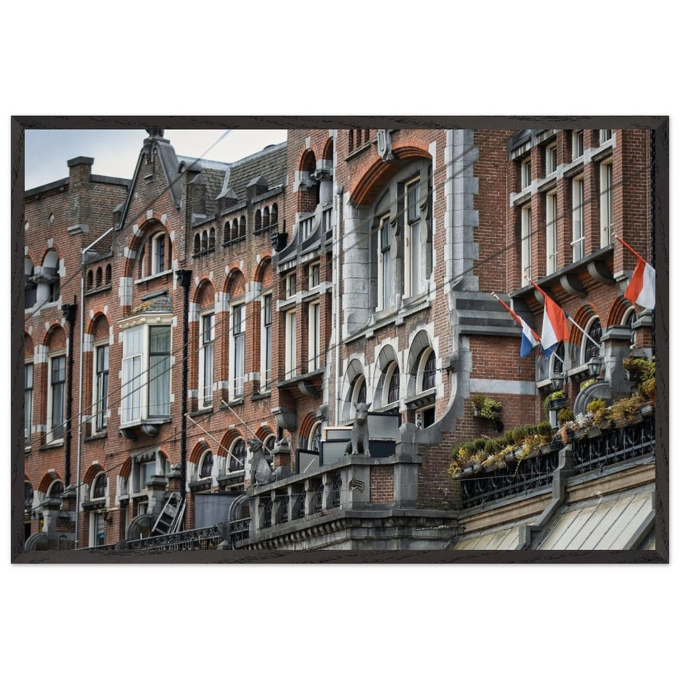 Amsterdam - Premium Holzrahmen Poster