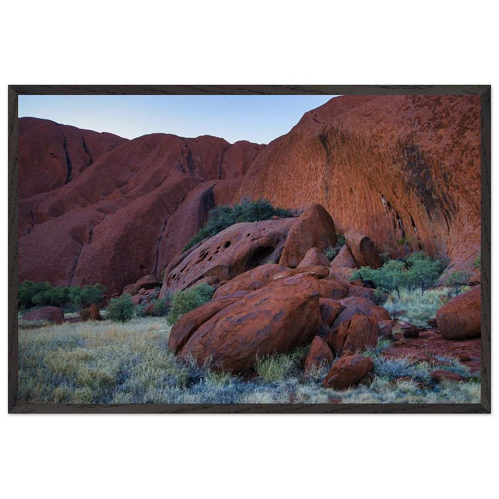 Wüstenpfade - Premium Holzrahmen Poster