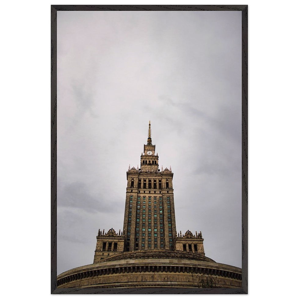Pałac Kultury i Nauki - Premium Holzrahmen Poster