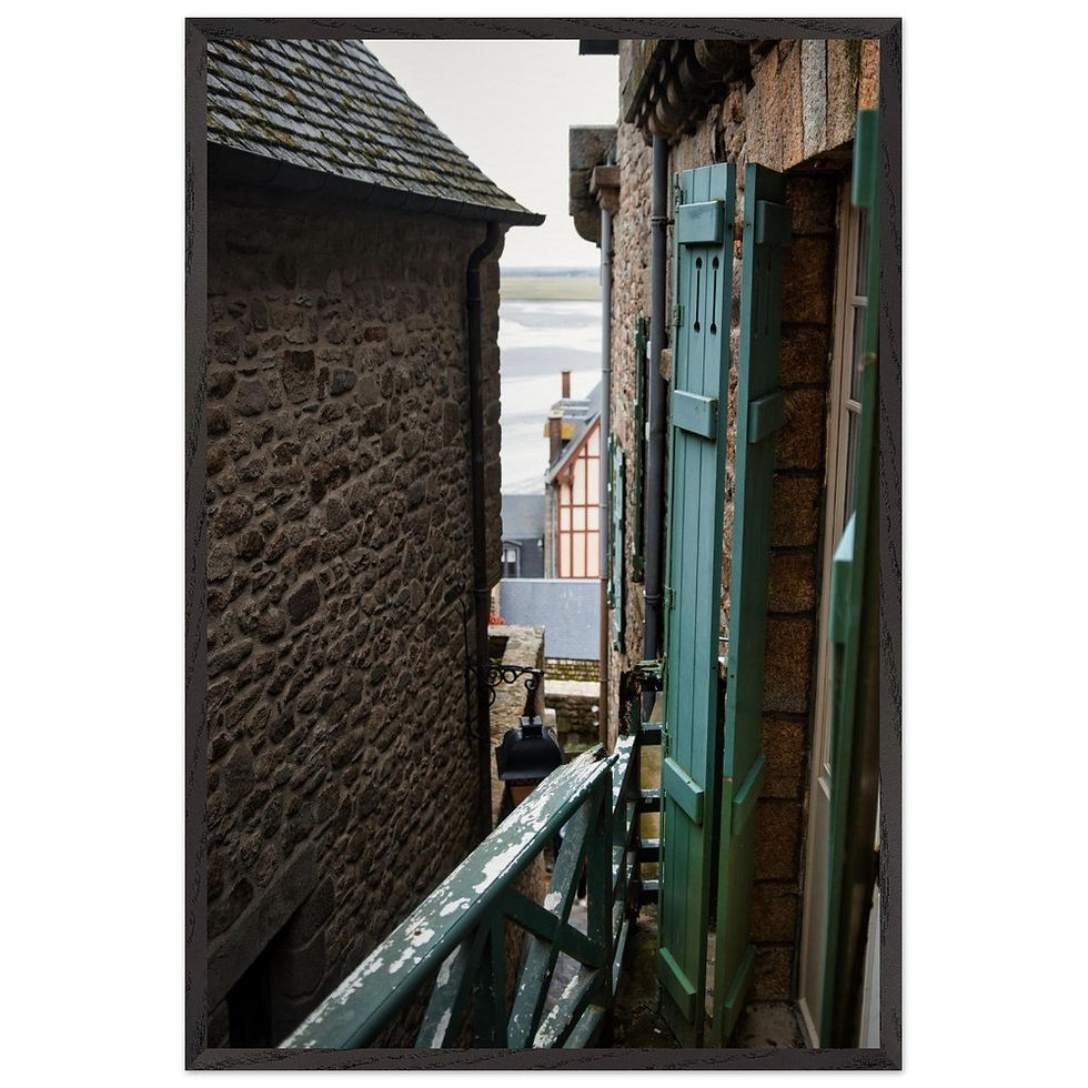 Auf dem Grat der Zeit - Premium Holzrahmen Poster