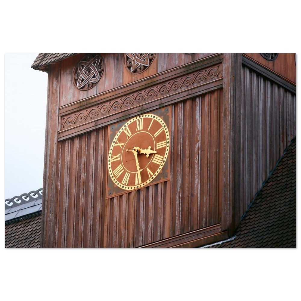 Stabkirche - Uhr Kirche Harz | Fine Art Poster