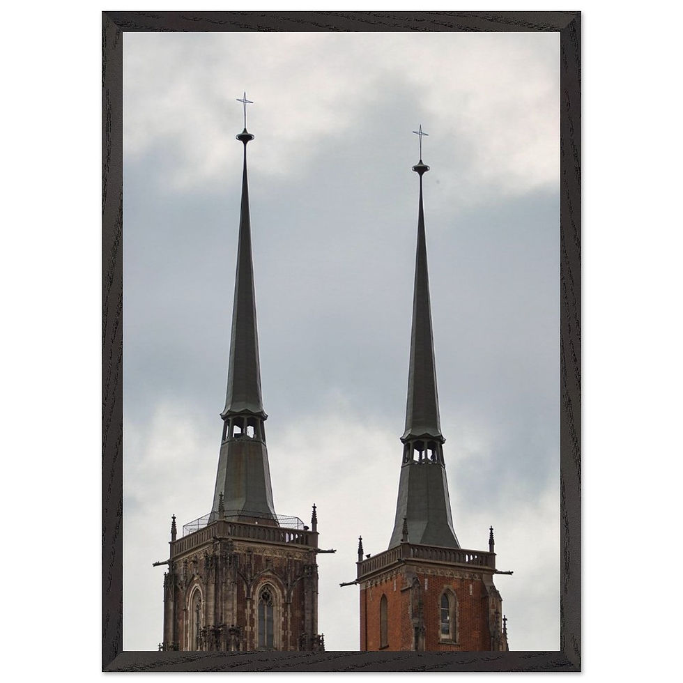 Dom St. Johannes der Täufer zu Breslau - Premium Holzrahmen Poster